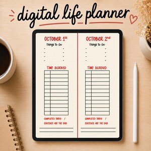 Planejador de Vida Digital 2027 | Definição de Metas Minimalistas Diárias, Mensais e Anuais (iPad GoodNotes)