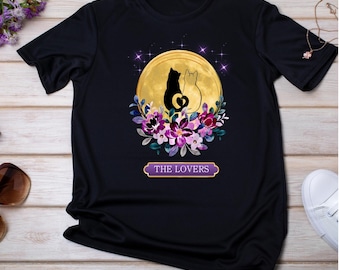 The Lovers Black Cats PNG | Digital Download | Mystical Gothic Clipart | Witchy Art for Sublimation & Crafts