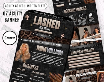 Lash Acuity Scheduling Canva Editable Template, Luxury Booking Site Acuity, Acuity Lash Tech, Lashes Booking Template, Lash Website Acuity