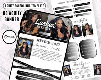 Lash Tech Acuity Scheduling Template: Booking Site Canva Design (Digital Download)
