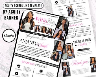 Lash Acuity Scheduling Canva Editable Template, Luxury Booking Site Acuity, Acuity Lash Tech, Lashes Booking Template, Lash Website Acuity