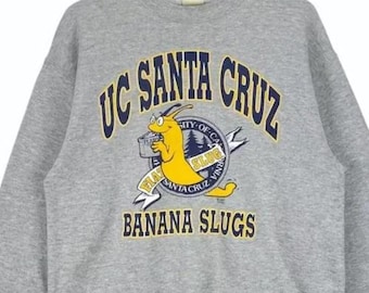 Vintage 90s University Of California Santa Cruz Banana Slugs Sweatshirt, UC Santa Cruz Sweater, UC Santa Cruz Shirt, UC Santa Cruz Hoodie