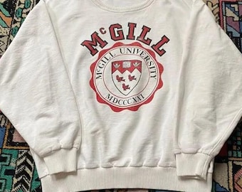 Vintage 90s Mcgill University Crewneck Sweatshirt, Mcgill University Sweater, Mcgill University Hoodie, Mcgill University Tshirt