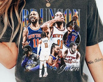 Jalen Brunson Basketball New York Vintage Comfort Colors-tröja, New York baskettröja, New York basket-T-shirt, Knicks-tröja