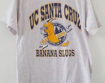 Vintage University Of California Santa Cruz Banana Slugs T-shirt, UC Santa Cruz University Sweatshirt