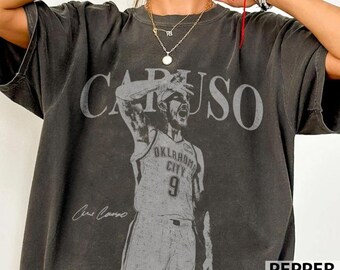 Alex Caruso basketskjorta i vintage-komfortfärger, OKC-skjorta