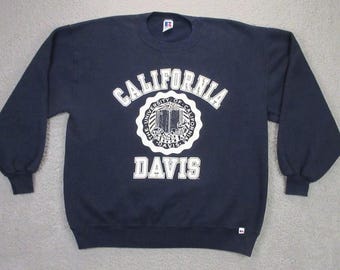 Vintage 90s California Davis Sweatshirt, University Of California Davis Crewneck Sweatshirt,UC California Davis Sweater,California Davis Tee
