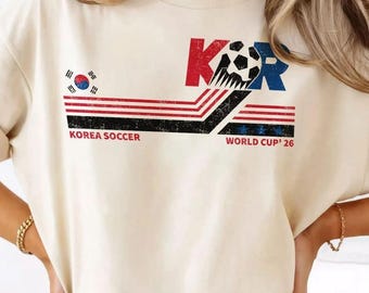 Koreansk fotbolls-VM Vintage komfortfärger T-shirt, Koreansk fotbolls-VM T-shirt