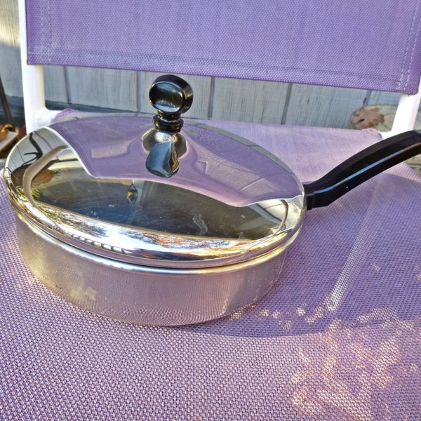 Farberware Stainless Steel 8in Chefs Pan with Lid Stainless Steel vintage Pan
