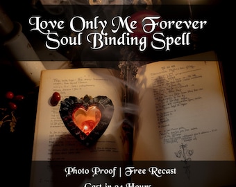 Love Only Me Forever Spell, Twin Witches Soul Binding, Eternal Obsession, Loyalty Spell, Deep Emotional Control, Same Day Powerful Ritual