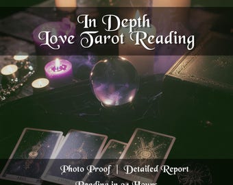 In Depth Love Tarot Reading, 3 Questions, Same Day Reading, Will My Ex Come Back to Me, Reconciliation Medium Love Psychic Reading