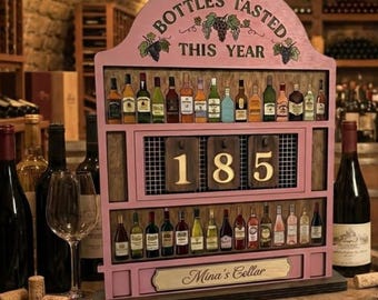 Rastreador de botellas catadas personalizadas / Decoración personalizada para bar en casa