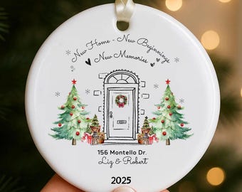 Adorno personalizado para la primera casa, recuerdo navideño de la nueva casa