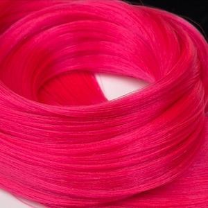 Cheveux de poupée en nylon rose bicolore : mélange fruité Tootie, 36 pouces