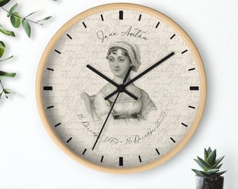 Reloj de pared del 250.º aniversario del nacimiento de Jane Austen