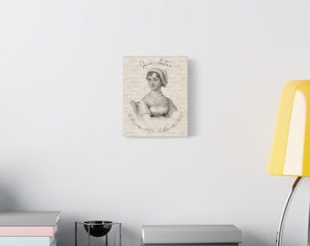 Impresión en lienzo estirada del 250.º aniversario del nacimiento de Jane Austen