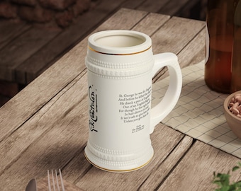 Taza de cerveza Chesterton y Saint George