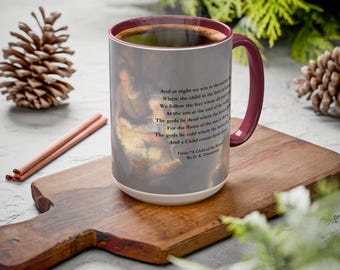 Taza de cerámica con poesía navideña de G. K. Chesterton