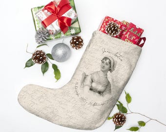 Calcetín navideño del 250.º cumpleaños de Jane Austen