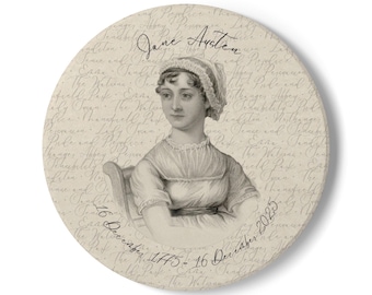 Posavasos de cerámica conmemorativo del 250.º aniversario de Jane Austen