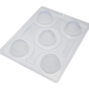 50mm 3 Piece / Part Hot Chocolate Bomb Semi-Sphere Mold