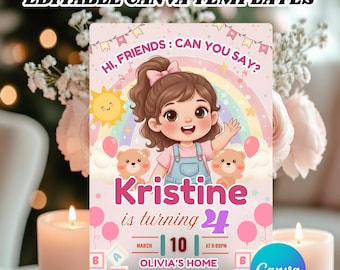 Ms Rachel Invitation, Ms Rachel Birthday Invitation, Digital Invitation, Editable Invitation, Customizable Ms Rachel Invite, Birthday Flyer