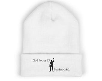 Embroidered Cuffed Beanie with Unique Design, Winter Hat, Gift for Him, Gift for Her, Trendy Accessories, Fashion Beanie, Streetwear Cap