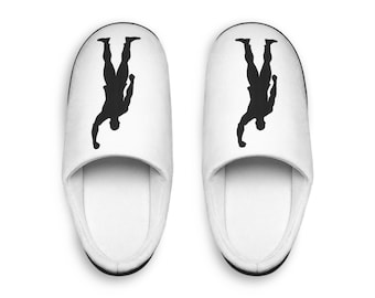 Stijlvolle indoorpantoffels voor heren met silhouetontwerp, gezellige huisschoenen, perfect cadeau voor hem, casual en leuk, comfortabele pantoffels