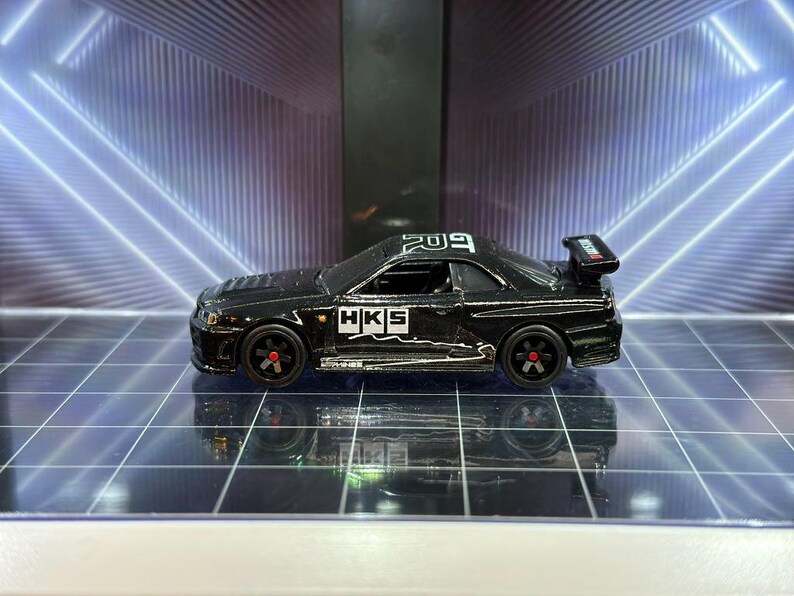 Premium Nissan Skyline GTR R34 Nismo - Custom Painted Gloss Black & HKS ...
