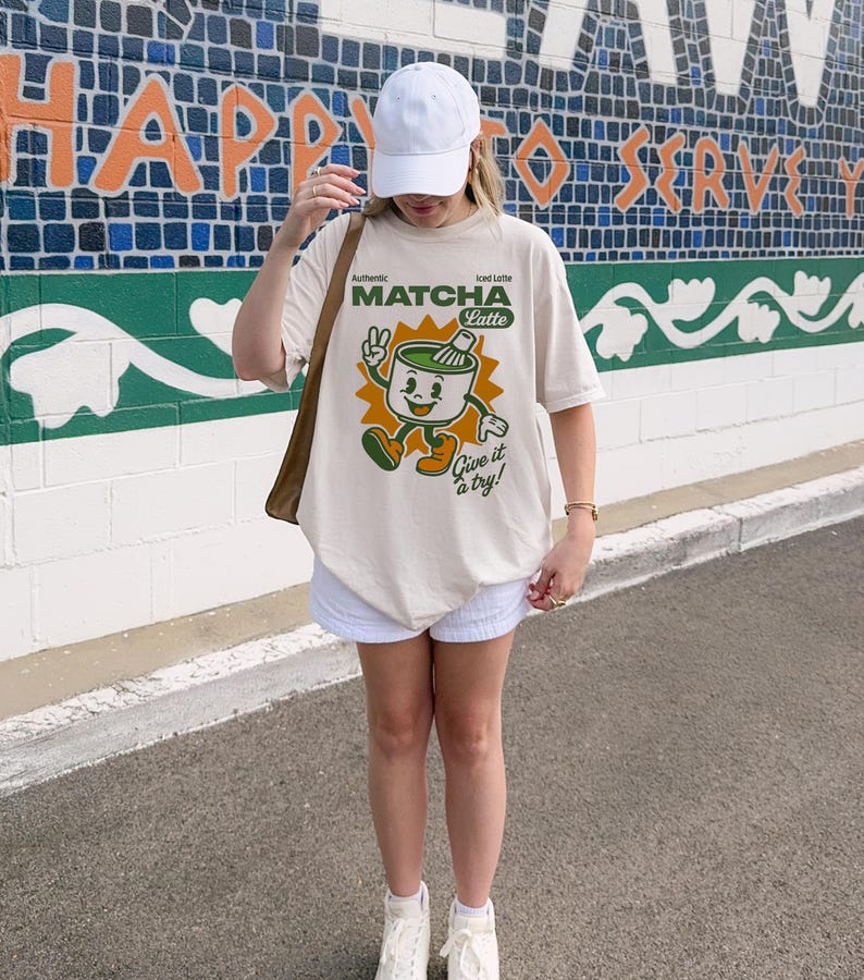 Matcha Latte Graphic Tee: Comfort Colors Unisex T-Shirt image 1