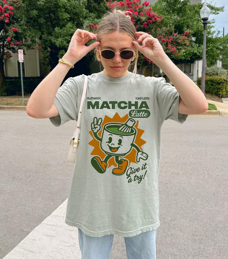 Matcha Latte Graphic Tee: Comfort Colors Unisex T-Shirt image 3