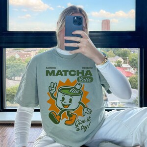Matcha Latte Graphic Tee: Comfort Colors Unisex T-Shirt image 2