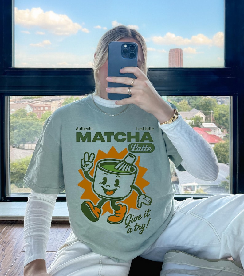 Matcha Latte Graphic Tee: Comfort Colors Unisex T-Shirt image 2