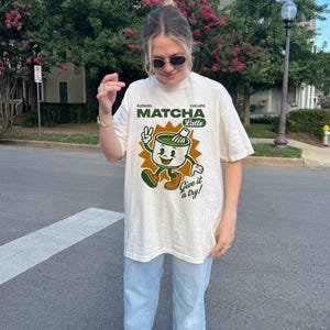 Matcha Latte Graphic Tee: Comfort Colors Unisex T-Shirt image 4