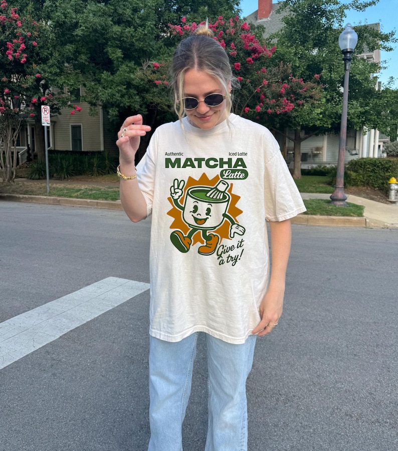 Matcha Latte Graphic Tee: Comfort Colors Unisex T-Shirt image 4