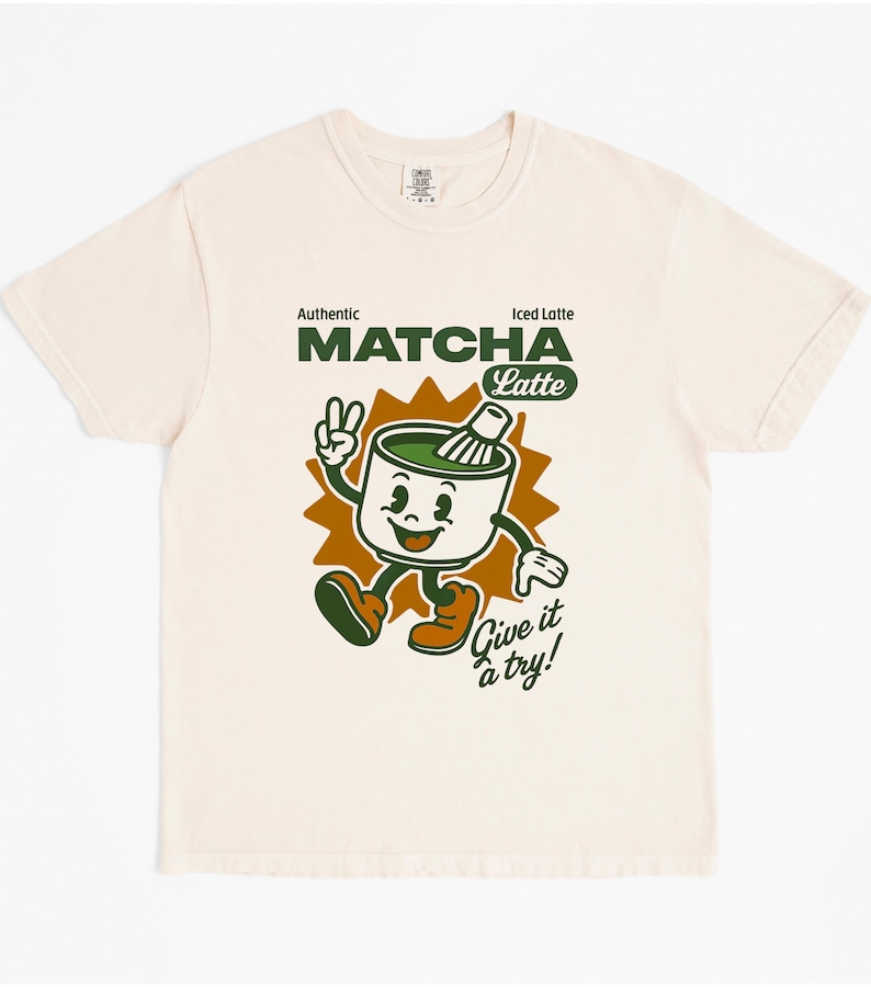 Matcha Latte Graphic Tee: Comfort Colors Unisex T-Shirt image 6