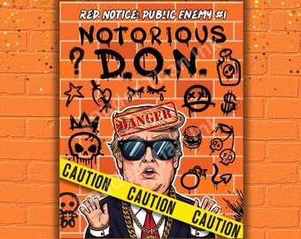 Notorischer D.O.N. Print -Trumpf Politische Satire Kunst: Druck oder Karte