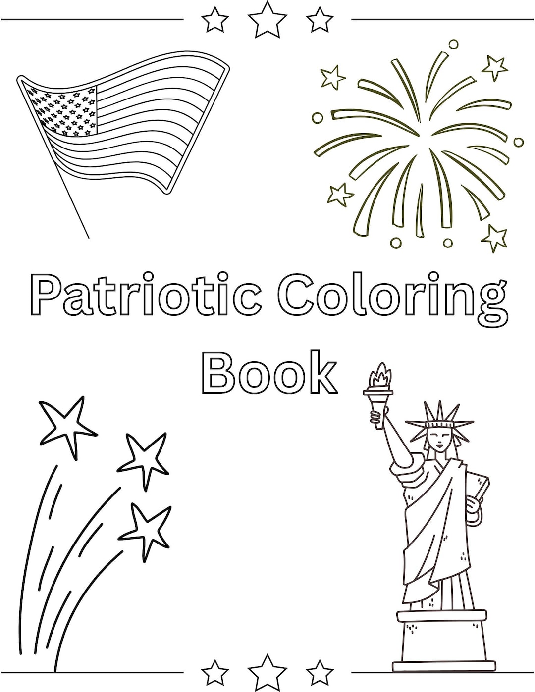 Patriotic Coloring Book - Etsy