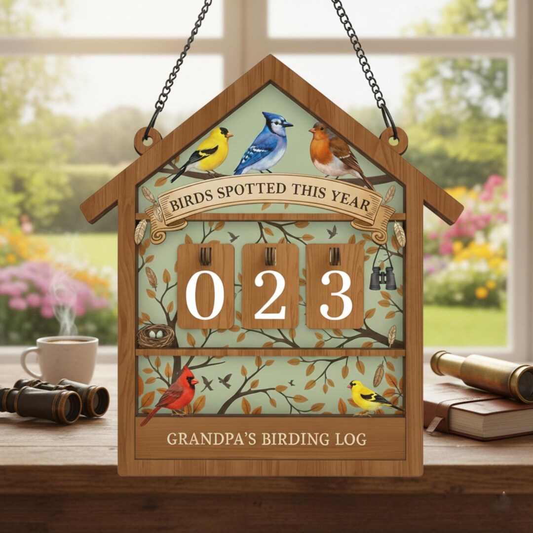 Custom Birding Tracker Wood Sign: Birds Spotted Counter Display - Etsy