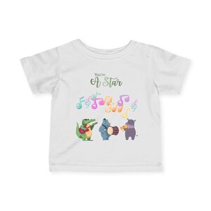 Cute Kids T-Shirt,Musical Animal Band Infant Tee, You Are a Star Baby T-Shirt,Kids Concert Clothes, Baby Musician Outfit,