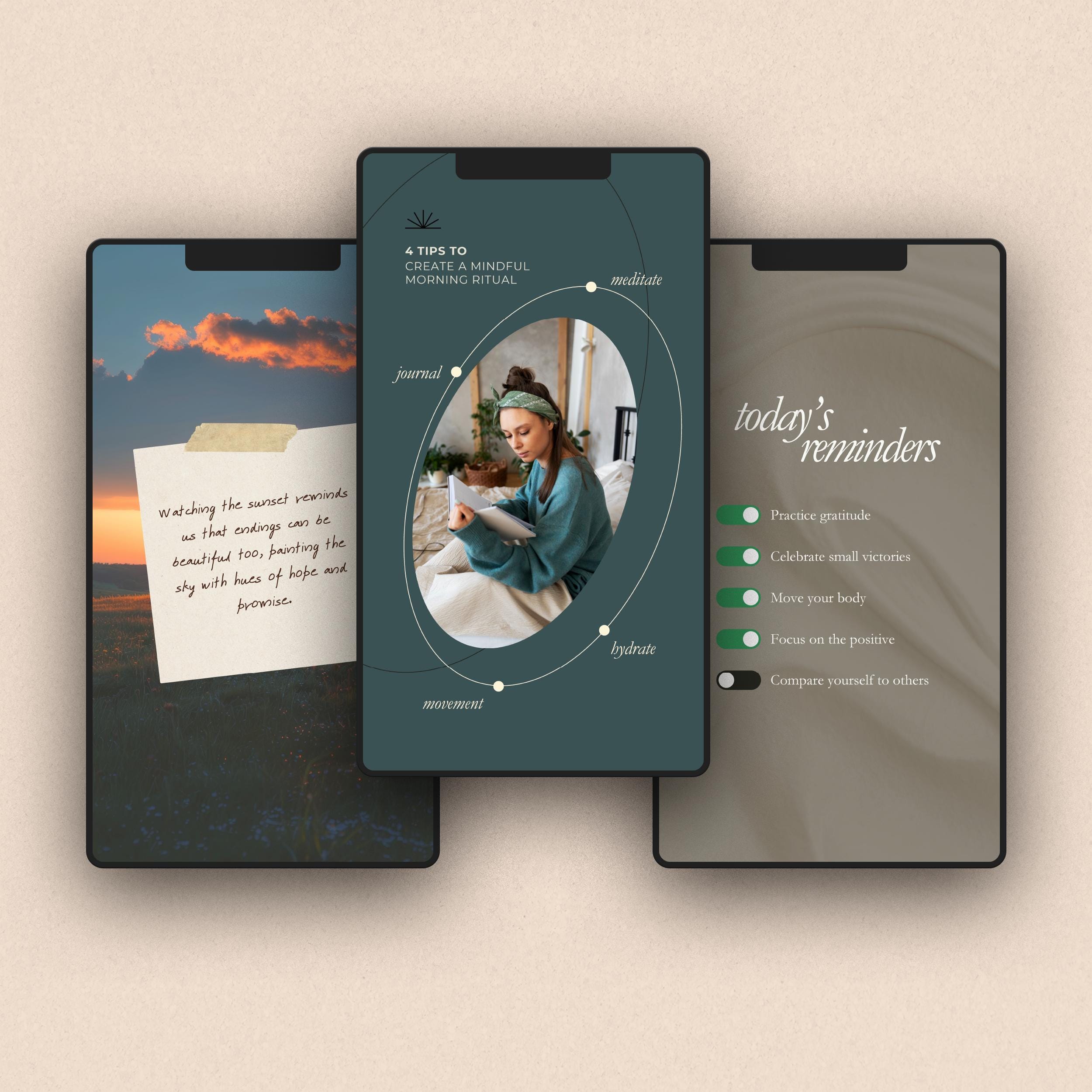 Holistic Wellness Coach Instagram Post Bundle (customizable Canva ...