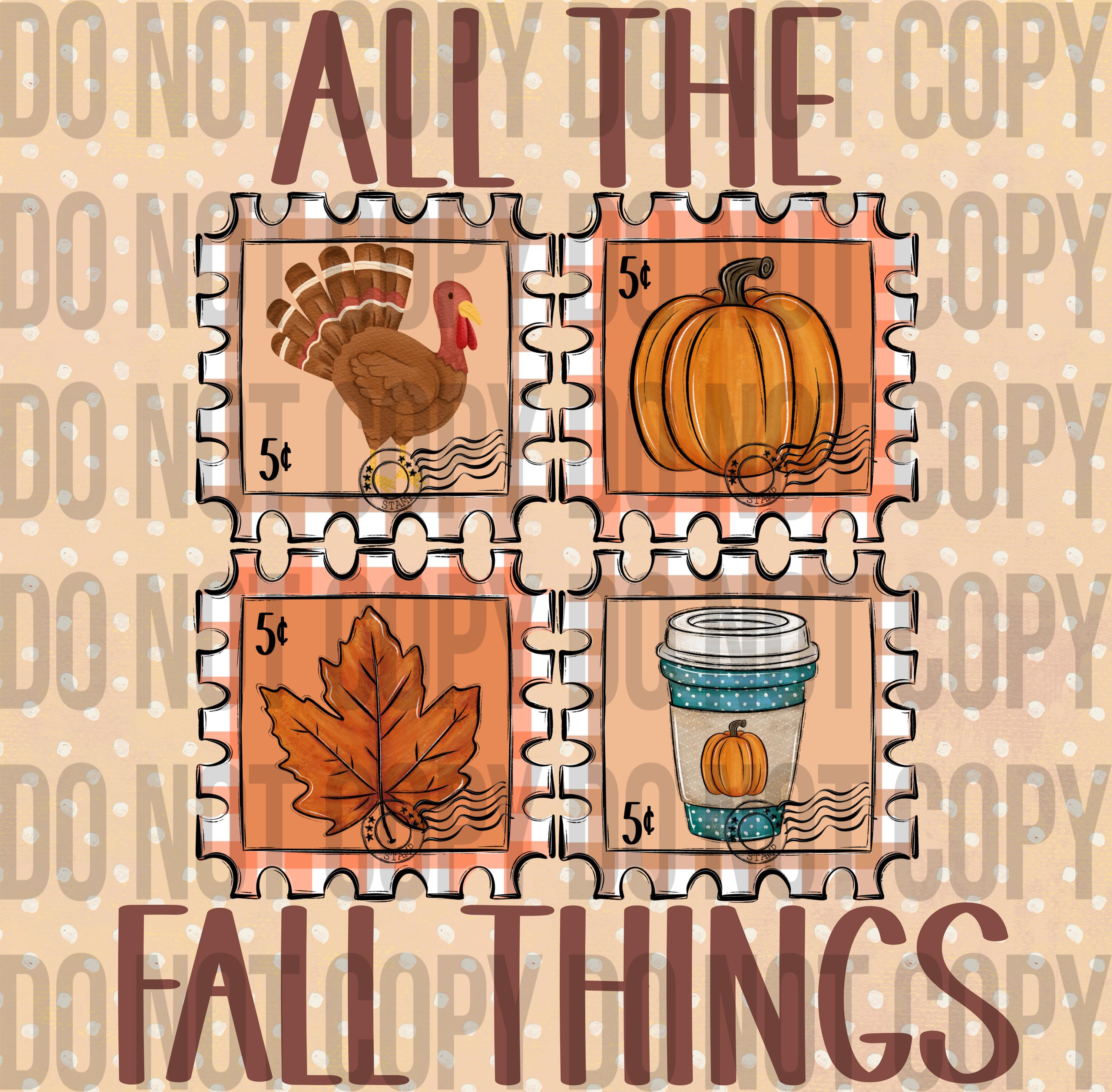 All the Fall Things Stamp PNG: Digital Download - Etsy