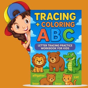 ABC Letter Tracing & Coloring Workbook for Kids – Alphabet Practice, Handwriting Activity, Preschool Learning, Toddler Educational Book