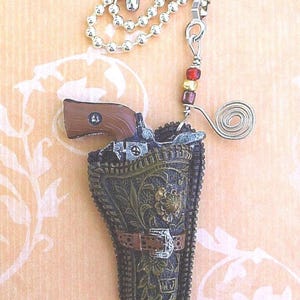 Western Gun & Holster Ceiling Fan Pull, Rustic Ceiling Fan Chain, Handcrafted Rustic Decor, Cowboy Gift, Farmhouse decor, Cowboy decor