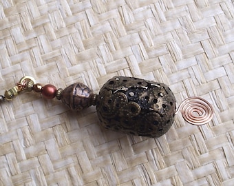 Handcrafted Filigree Ceiling Fan Pull Earthtones