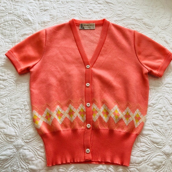 Vintage Knit Short Sleeve Sweater