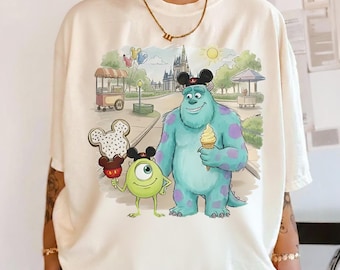 Monster Inc Disneyland Snacks Shirt, Sully Mike Magic Kingdom Castle, Disney Vacation Foodie T-Shirt, Disney Park Tee For Kid Youth Toddler