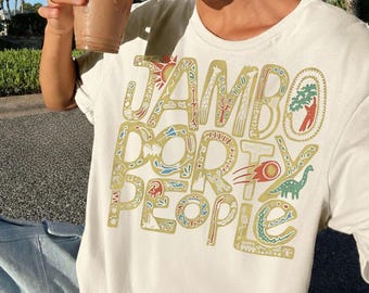 Jambo Party People Comfort Colors Shirt, Animal Kingdom Safari Mode Shirt, Let's Get Wild, Disneyland Holiday Family