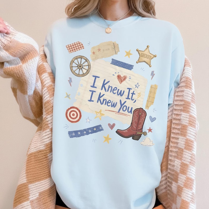 I Knew It I Knew You Shirt, TS Toy Story Friendship Shirt, Comfort Colors Disneyland Top, Magical Vacation Top, Disneyland World Trip Shirt Chambray/Light Blue