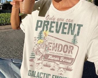 Retro Ewok Star Wars Comfort Colors Shirt, Ewok Endor National Park Protect Our Forest Shirt, Vintage Star Wars Forest Camp Kid Tee